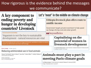 Informing and influencing sustainable livestock investments