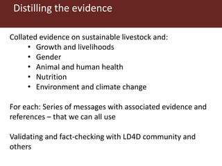 Informing and influencing sustainable livestock investments
