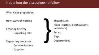 The Global Agenda for Sustainable Livestock: Value proposition and modes of delivery