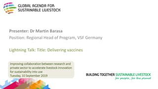 Improving collaboration between research and the private sector to accelerate livestock innovation for sustainability into use