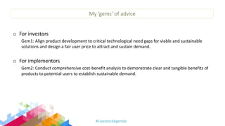 Improving collaboration between research and the private sector to accelerate livestock innovation for sustainability into use