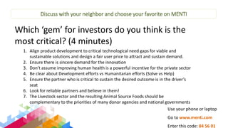 Improving collaboration between research and the private sector to accelerate livestock innovation for sustainability into use