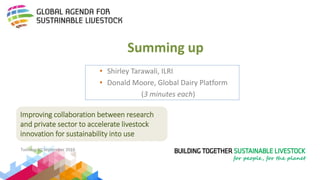 Improving collaboration between research and the private sector to accelerate livestock innovation for sustainability into use