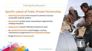 Improving collaboration between research and the private sector to accelerate livestock innovation for sustainability into use