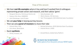 Improving collaboration between research and the private sector to accelerate livestock innovation for sustainability into use