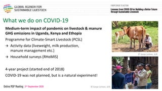The livestock sector, the pandemic, climate change and natural resource use in sub-Saharan Africa