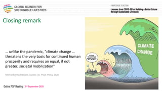 The livestock sector, the pandemic, climate change and natural resource use in sub-Saharan Africa