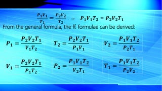 P2 Formula Gas laws | PPTX
