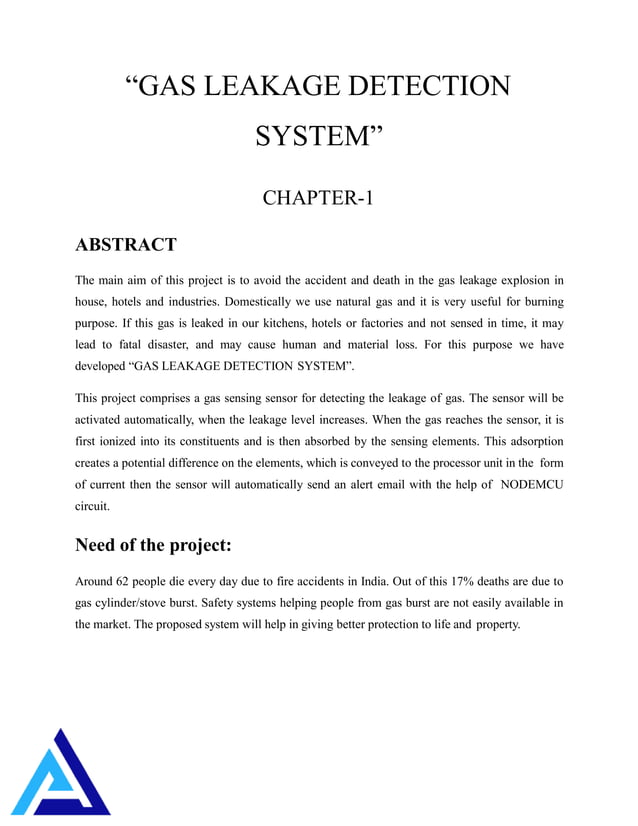 Gas leakage detection system PDF