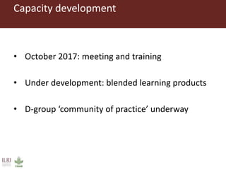 An update on the Global Livestock Advocacy for Development project