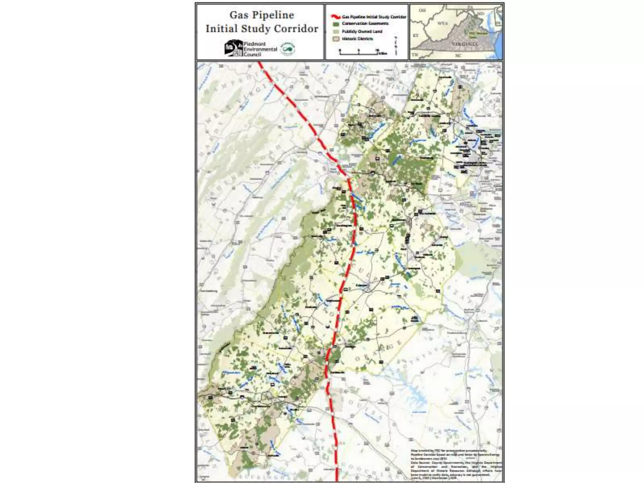Natural Gas Pipeline Proposals in Virginia (Spectra Line) --7-2-14
