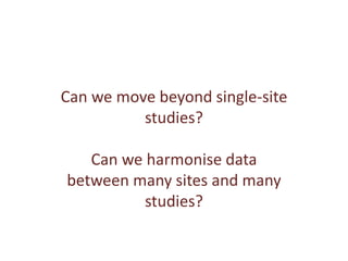 Livestock, human welfare, and sustainability: The challenge of harmonizing farmer interview data from 30+ countries and conducting coherent analyses