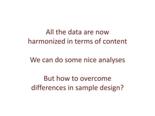 Livestock, human welfare, and sustainability: The challenge of harmonizing farmer interview data from 30+ countries and conducting coherent analyses
