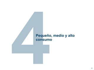 Pequeño, medio y alto
consumo




                        22
 