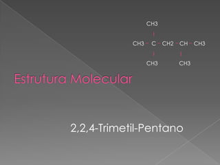 2,2,4-Trimetil-Pentano
CH3
CH3 C CH2 CH CH3
CH3 CH3
l
_ _ _ _
l l
 