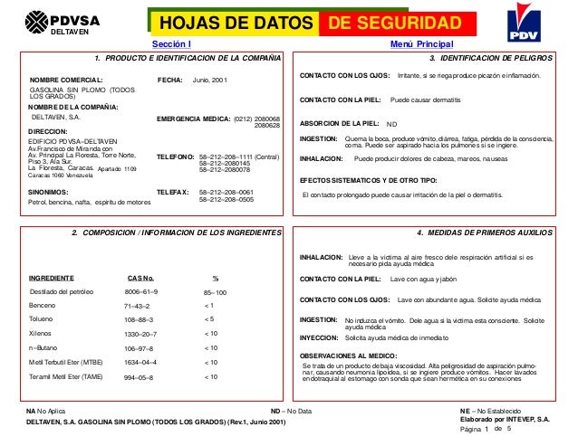 Gasolina sin plomo