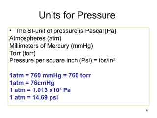 Unit Pascal gas_pressure chemistry power point presentation | PPT