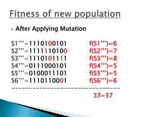 Maxone Problem Genetic Algorithm | PPT