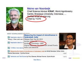  Shifting the goal post – from high impact journals to high impact data