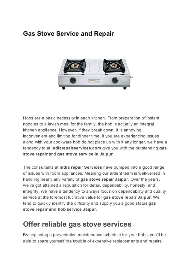 Gas stove service and repair