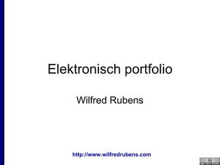 Elektronisch portfolio Wilfred Rubens 