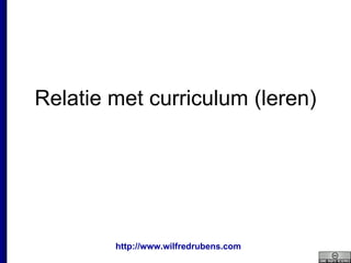 Relatie met curriculum (leren) 