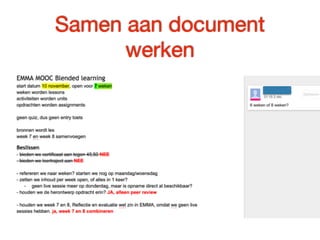 Samen aan document 
werken 
 