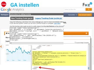 GA instellen
 