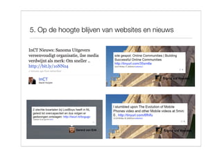 5. Op de hoogte blijven van websites en nieuws
 