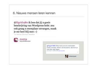 6. Nieuwe mensen leren kennen
 