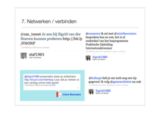 7. Netwerken / verbinden
 