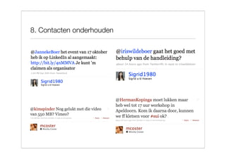 8. Contacten onderhouden
 