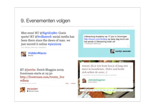 9. Evenementen volgen
 