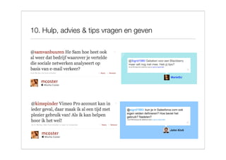 10. Hulp, advies & tips vragen en geven
 