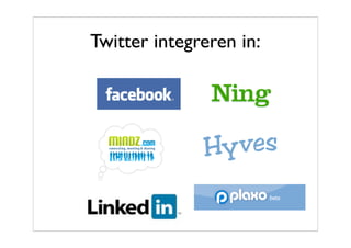 Twitter integreren in:
 
