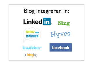 Blog integreren in:
 