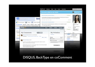DISQUS, BackType en coComment
 