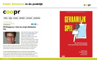 Public Relations in de praktijk




Gastcollege VU
 