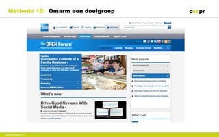 Methode 10: Omarm een doelgroep




Gastcollege VU
 