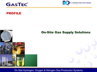On-Site Gas Supply Solutions PROFILE 