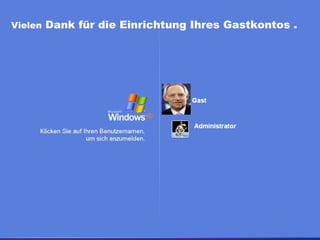 Vielen  Dank für die Einrichtung Ihres Gastkontos . 