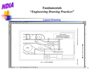Fundamentals
“Engineering Drawing Practices”

         Layout Drawing




                                  4
 