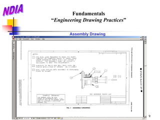 Fundamentals
“Engineering Drawing Practices”

       Assembly Drawing




                                  9
 