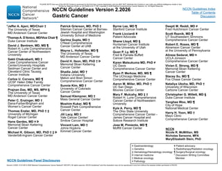 NCCN Clinical Practice Guidelines for Gastric Cancer Treatment and ...
