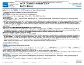 NCCN Clinical Practice Guidelines for Gastric Cancer Treatment and ...