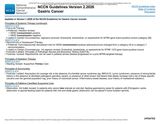 NCCN Clinical Practice Guidelines for Gastric Cancer Treatment and ...