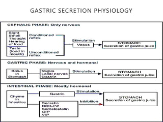 GASTRIC SECRETION PHYSIOLOGY
 