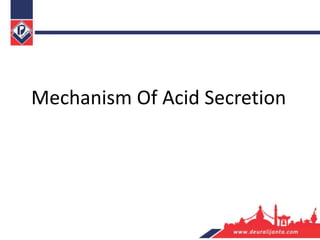Mechanism Of Acid Secretion
 