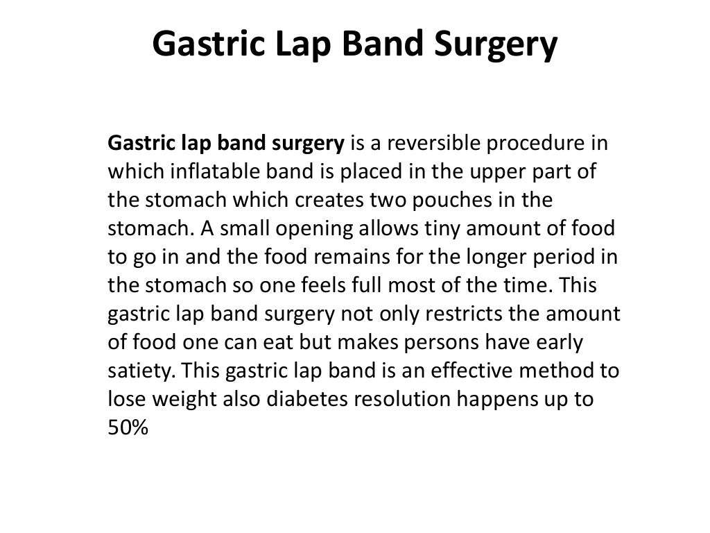 Gastric band surgery