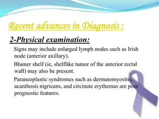 It is important that the proximal and distal resection margins are well clear of the tumour as their involvement carries an appalling prognosis. If in doubt, a frozen section should be performed. Gastrointestinal continuity is reconstituted by means of a Roux loop. 